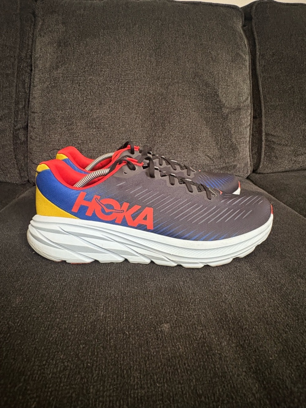 Hoka Men's Rincon 3 Running Shoes Size 13 Black Dazzling Blue